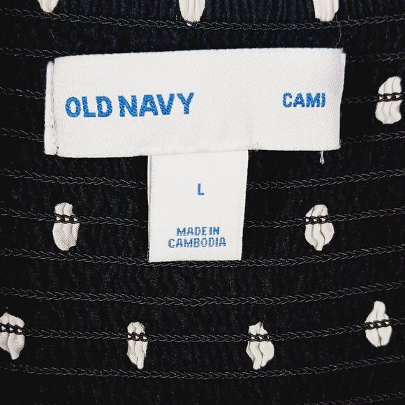 Old Navy, Black & White Polka Dot Sundress, Spaghetti Strap, Pockets, Large - Picture 2 of 15